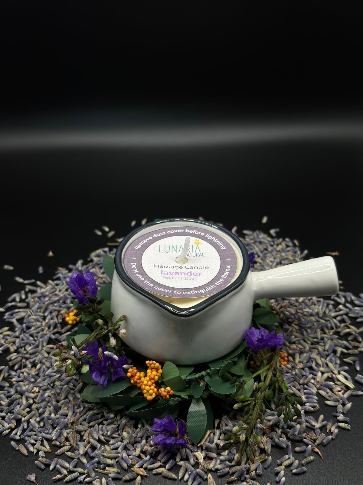 Vela corporal de lavanda